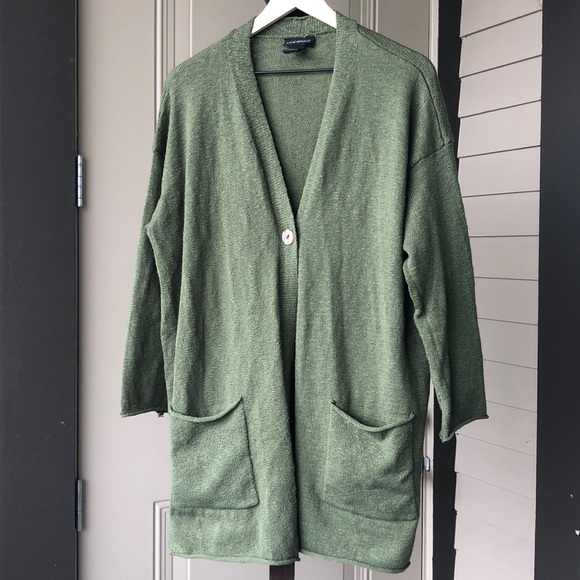 Lane Bryant Long Cardigan w Button and Pockets Sz 18/20 - Picture 1 of 6